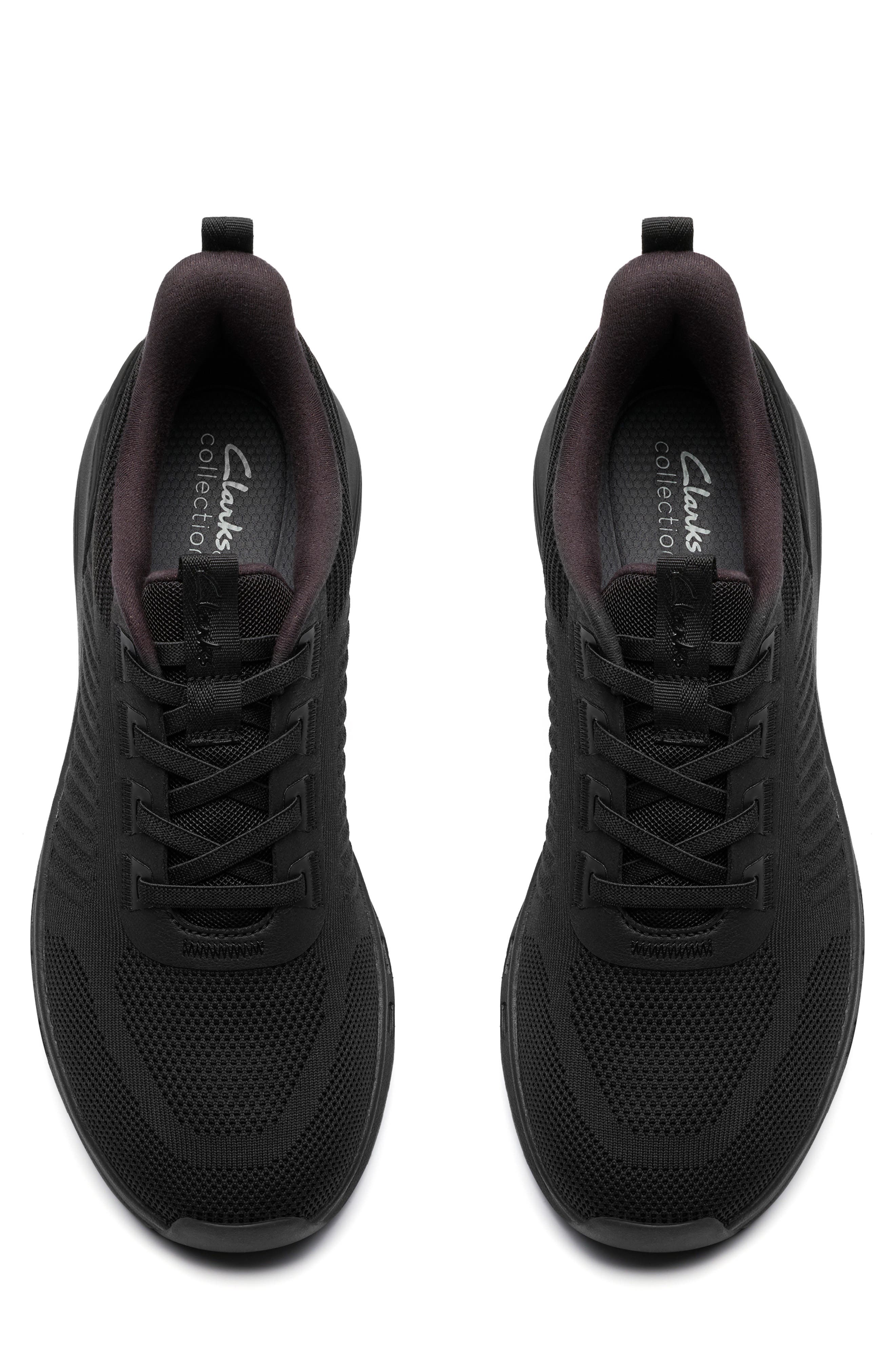 Clarks<sup>®</sup> Motion Trek Sneaker, Alternate, color, Black Knit