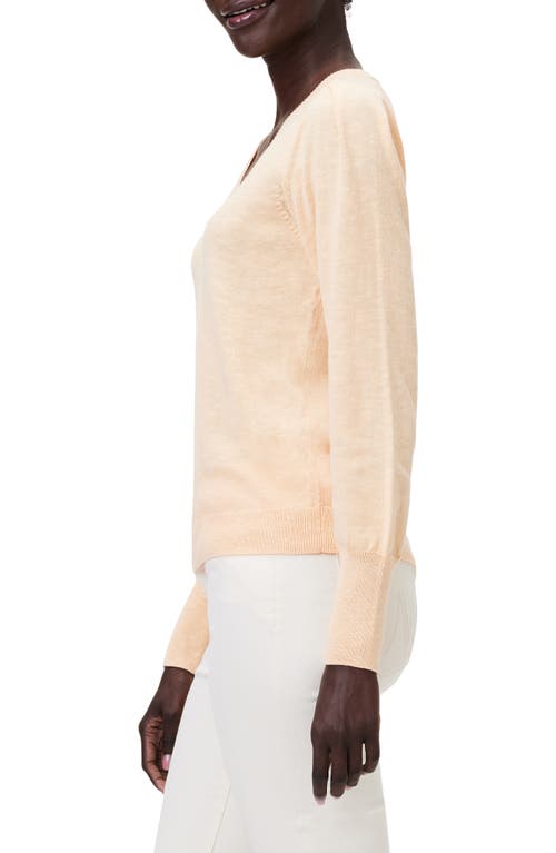 Nic + Zoe Slub Cotton Blend Sweater In Melon Pop