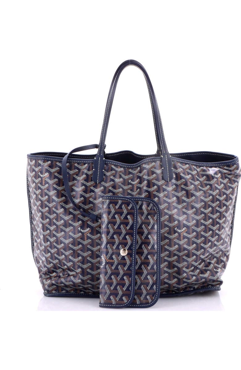 Pre-Owned Goyard Anjou Reversible Tote Coated Canvas PM, Alternate, color, Blue