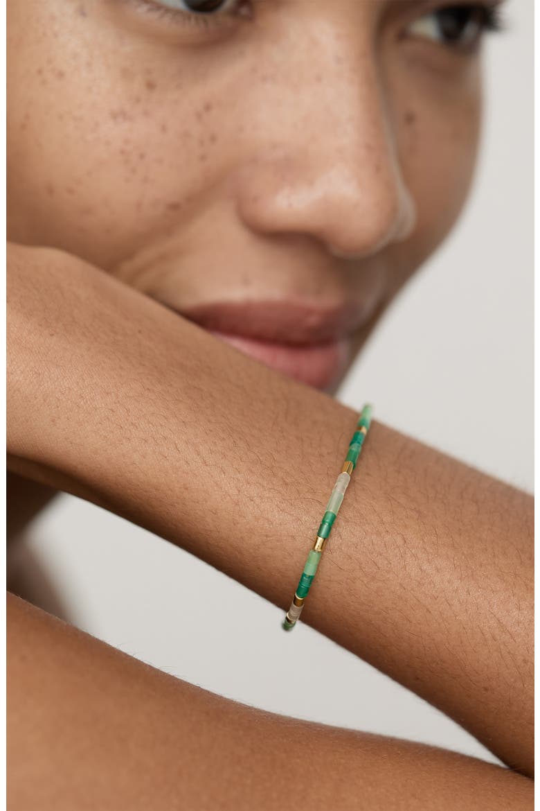 Delphi Beaded Bracelet, Alternate, color, 18K GOLD VERMEIL / GREEN ONYX