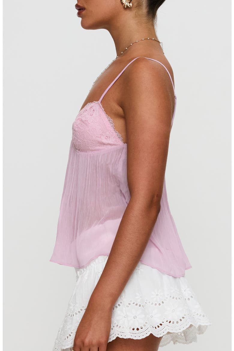 Zami Lace Pleated Camisole, Alternate, color, PINK