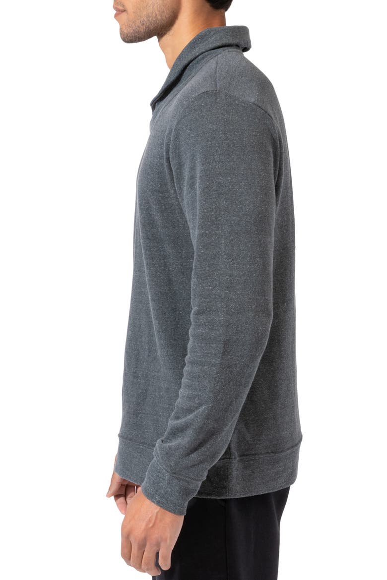Kane Shawl Collar Sweatshirt, Alternate, color, GUNMETAL