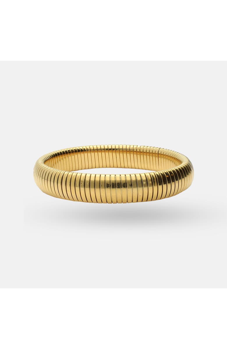 Ivy & Pearl Co. The Montclair Ribbed Bangle, Alternate, color, Gold