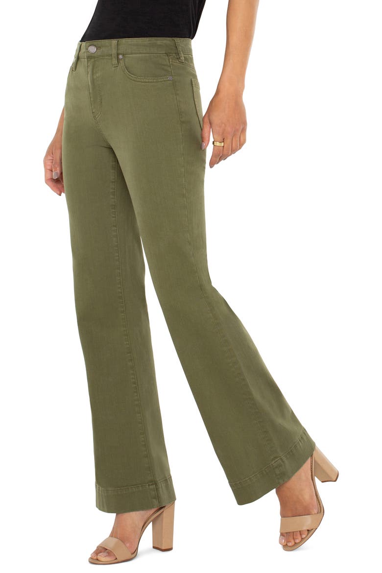 Hannah Flare Jeans, Alternate, color, SPANISH OLIVE