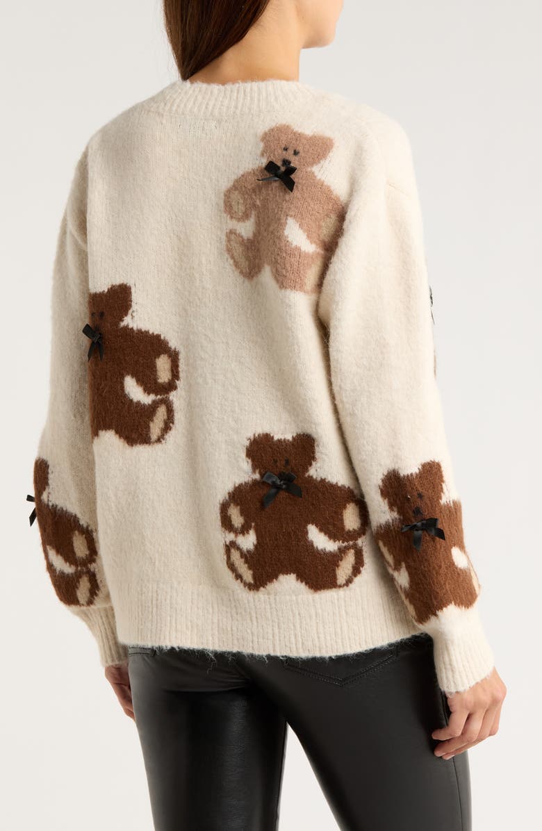 INTERNATIONAL DESIGNER Bear Cardigan, Alternate, color, 