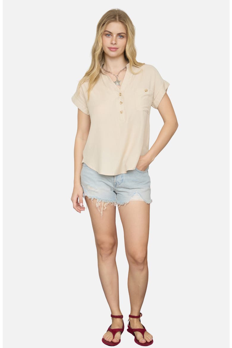 Half Button Shirt, Alternate, color, KHAKI