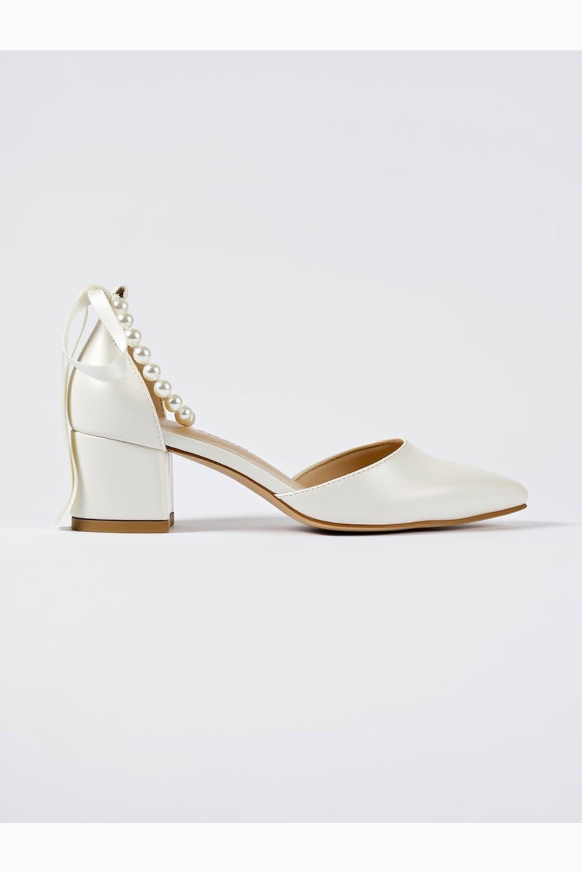 Forever & Always Shoes Evania Block Heel Wedding Pump, Alternate, color, Ivory