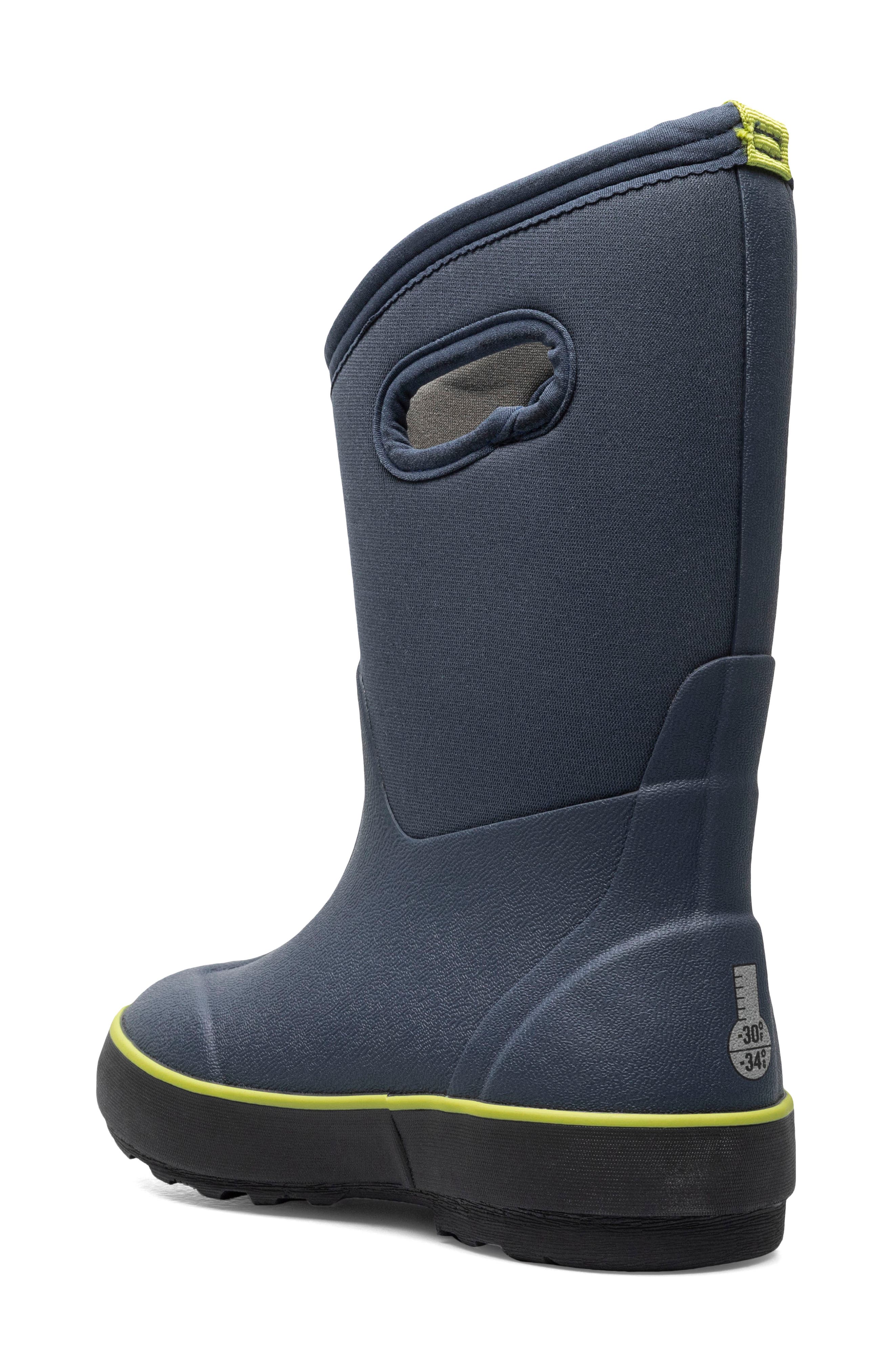 Bogs Kids' Classic Solid Waterproof Insulated Boot, Alternate, color, Navy