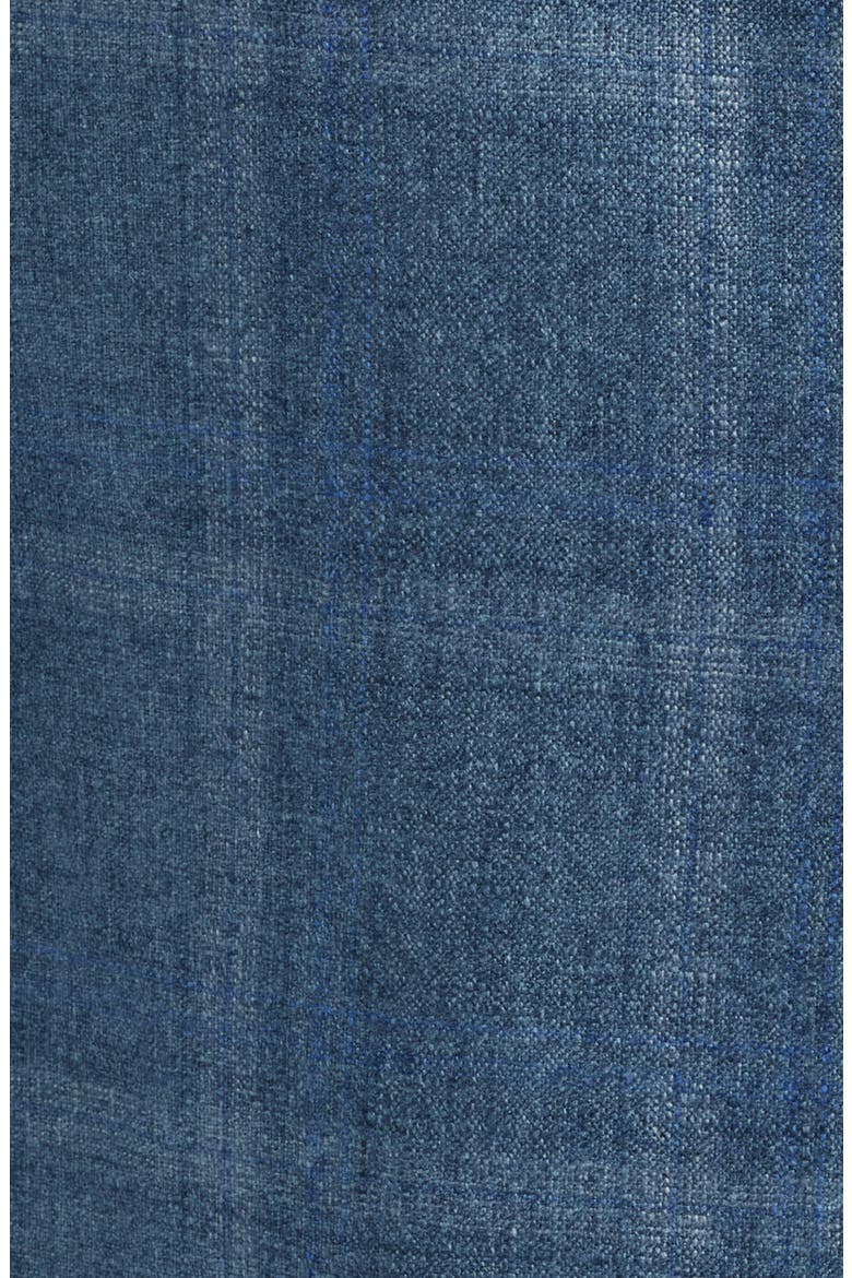 Siena Regular Fit Blue Windowpane Check Silk & Cashmere Sport Coat, Alternate, color, BLUE
