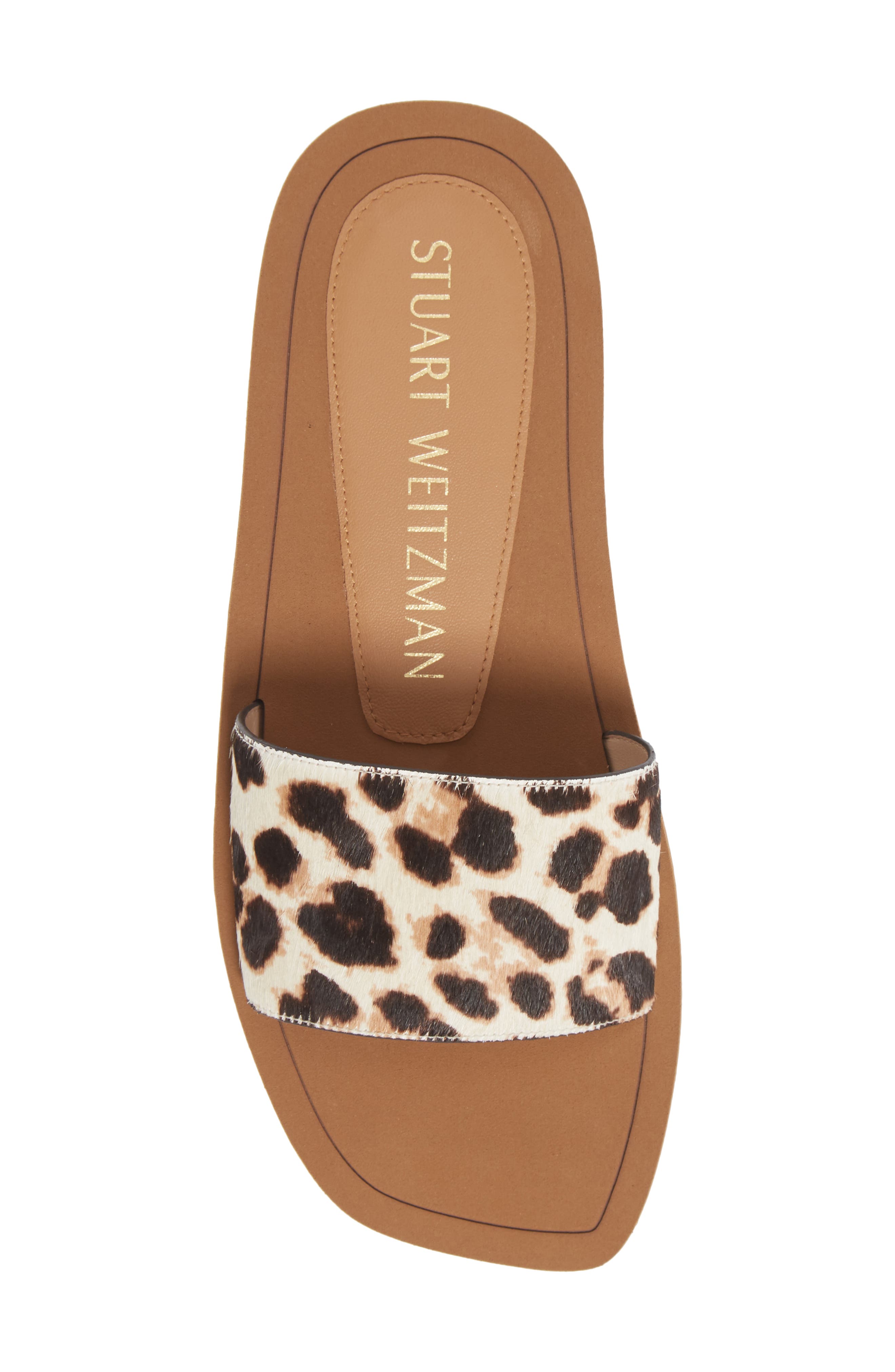 Delilah Genuine Calf Hair Slide Sandal, Alternate, color, CREAM