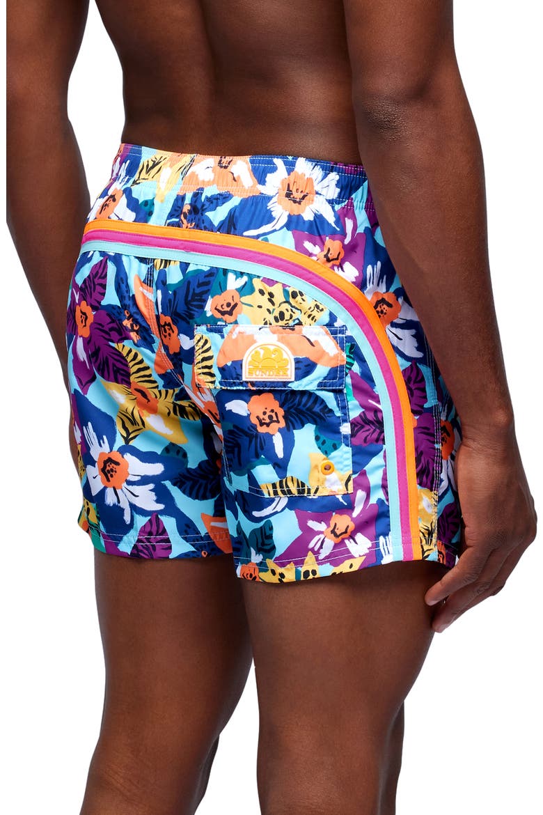 Floral Board Shorts, Alternate, color, BLUE MULTI
