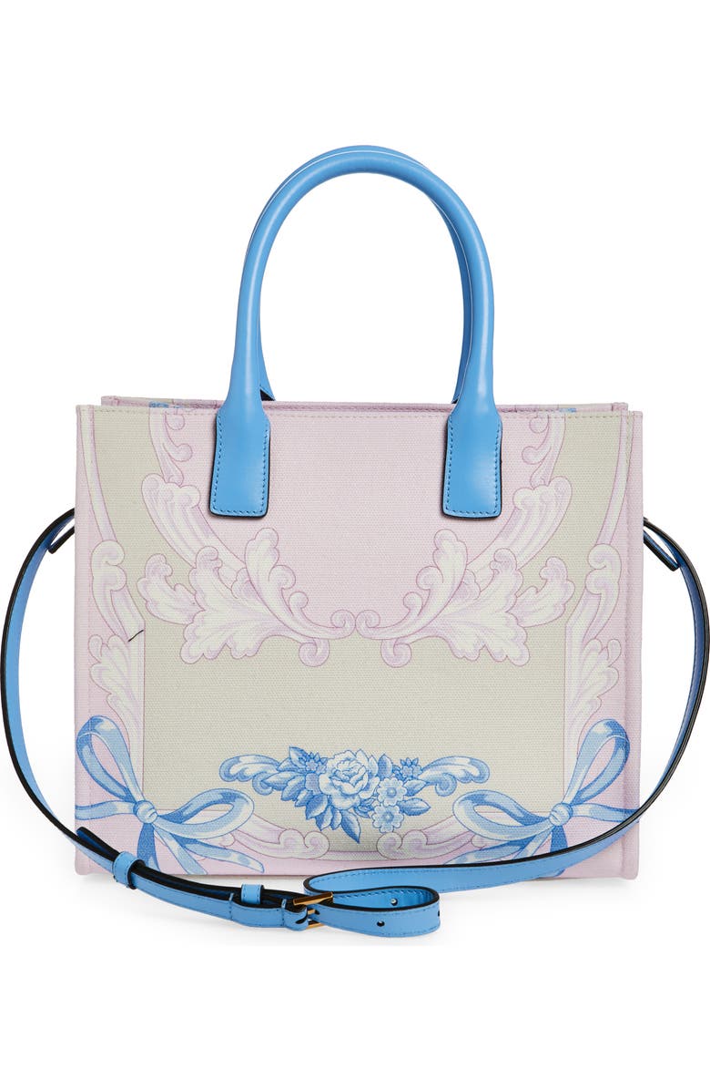 Versace Small La Medusa Cameo Canvas Tote, Alternate, color,