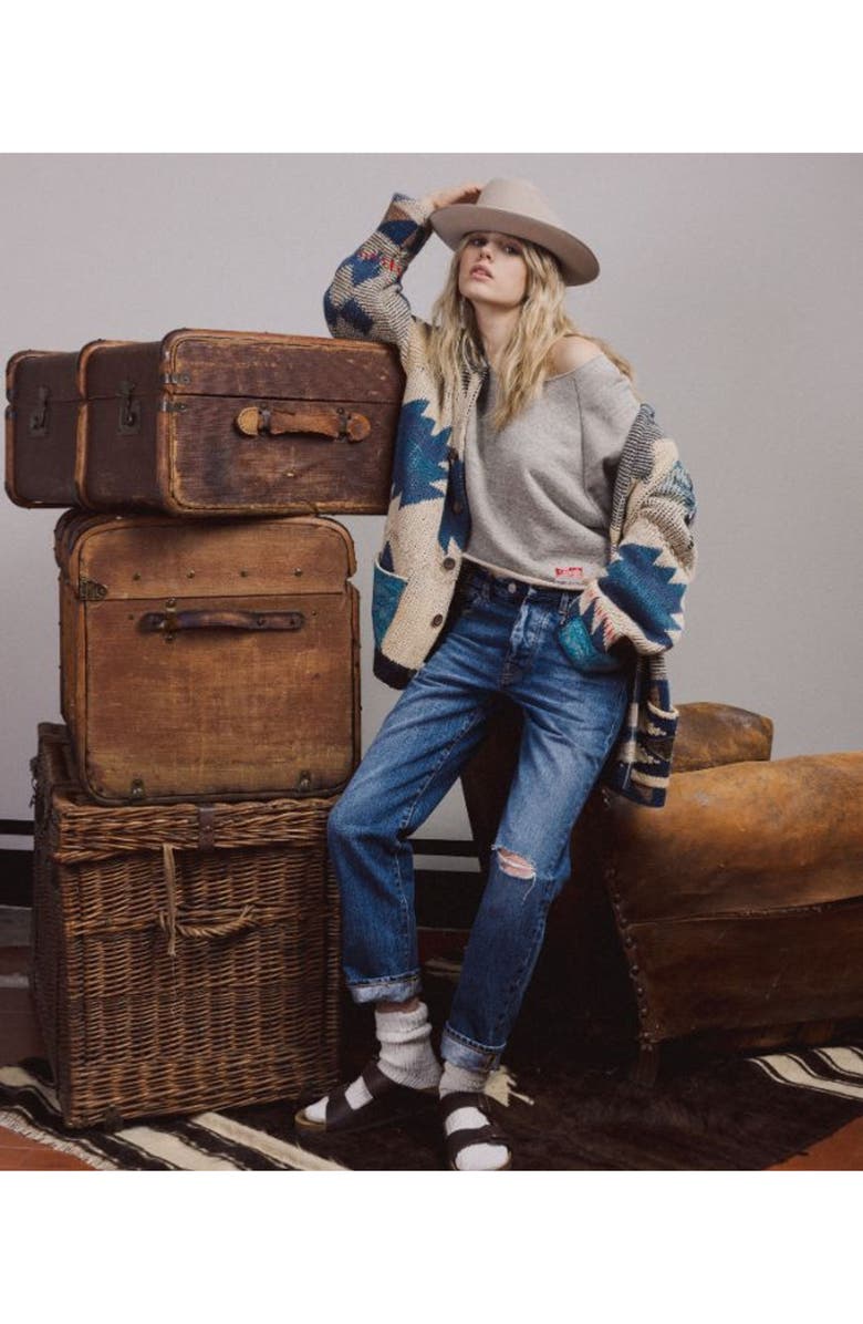 Fortela 965 John Stone Wash 5-Pocket Denim Trousers, Alternate, color, Blue