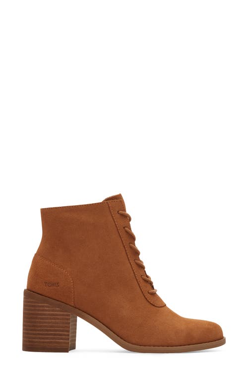 Toms Evelyn Lace-up Bootie In Black