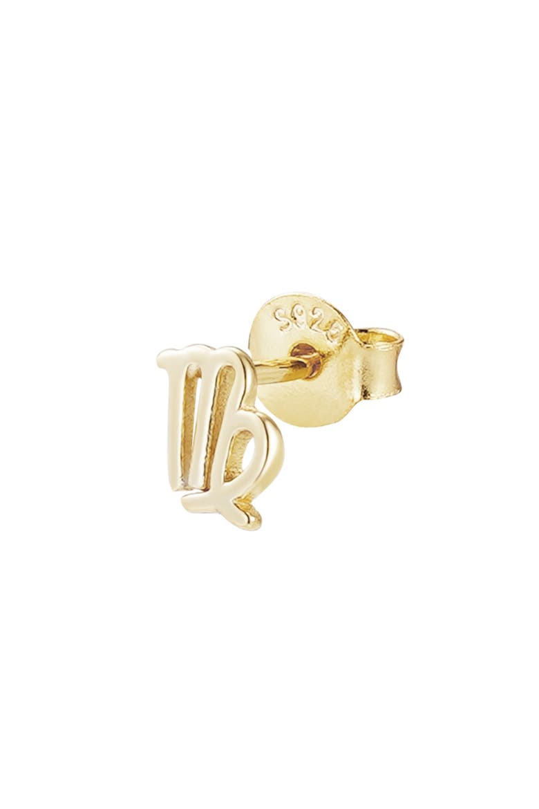 Zodiac Sign 925 Sterling Silver Stud Earring, Main, color, GOLD-VIRGO