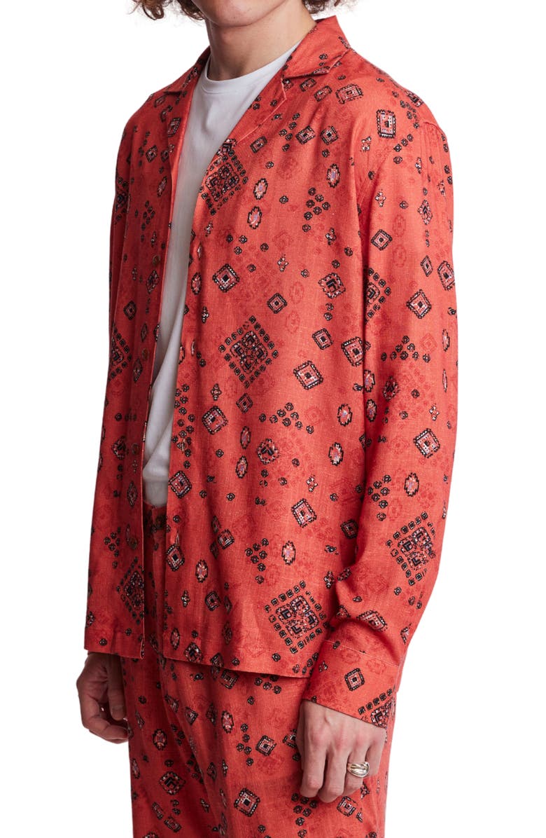 PAISLEY & GRAY Marrak Long Sleeve Camp Shirt, Alternate, color, Marrakesh Orange
