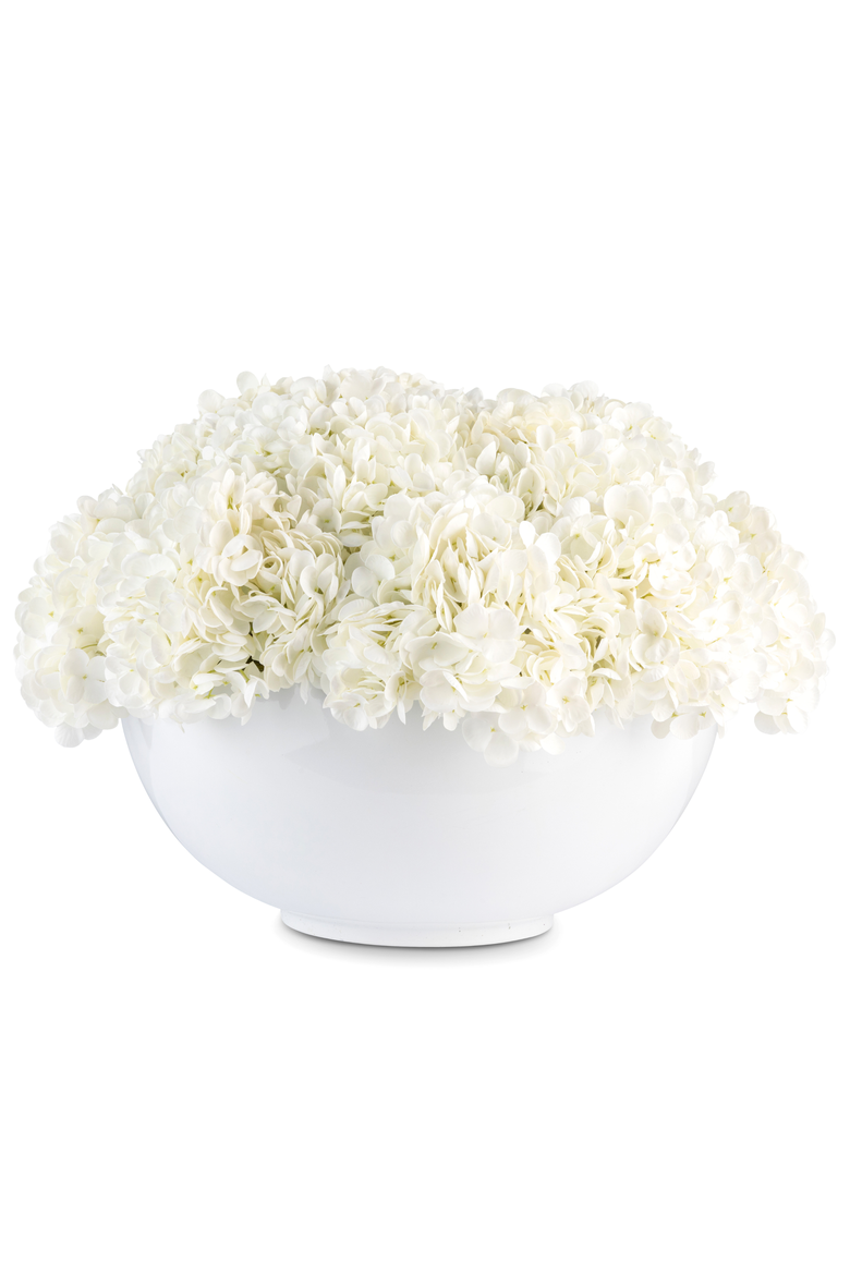 Lumi Large RealTouch Hydrangea Centerpiece, Main, color, Snow