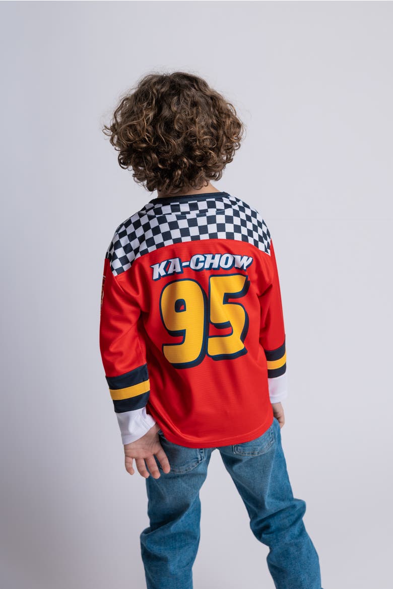 Cars Lightning McQueen Long Sleeve Tee, Alternate, color, Lightning McQueen Red