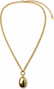 Panacea Polished Teardrop Pendant Necklace