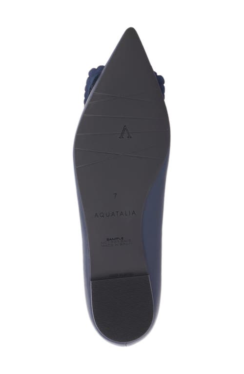 Aquatalia Jena Pointed Toe Flat In Marine