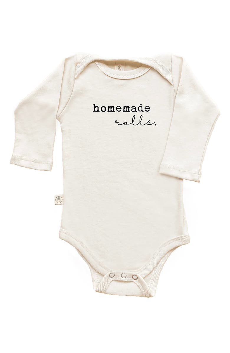 Tenth & Pine Homemade Rolls Long Sleeve Organic Cotton Bodysuit, Main, color, 