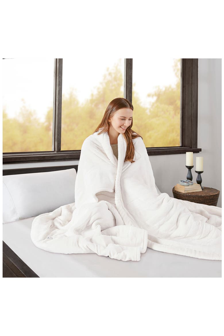 OEKO-TEX Heated Blanket, Alternate, color, IVORY
