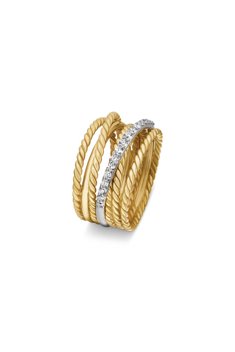 LARGE CROSSOVER DIAMOND RING, Alternate, color, DIAMOND