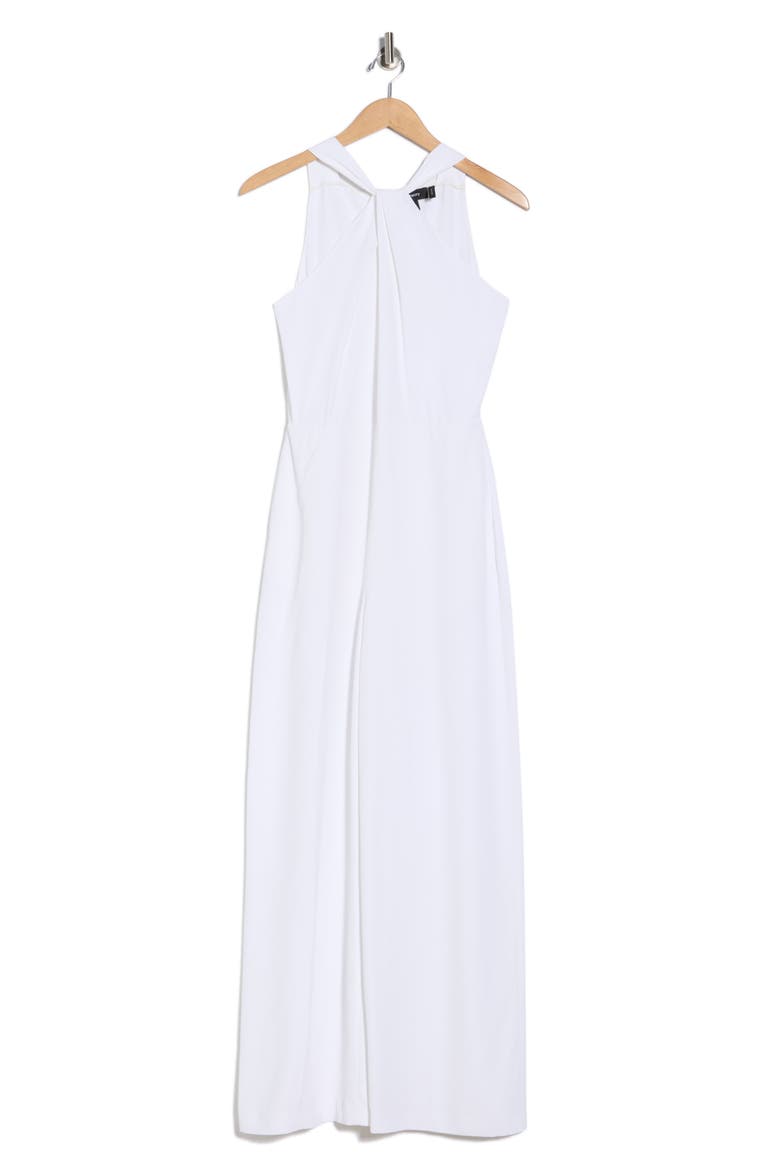 Twist Bodice Ottoman Jumpsuit, Alternate, color, WHITE