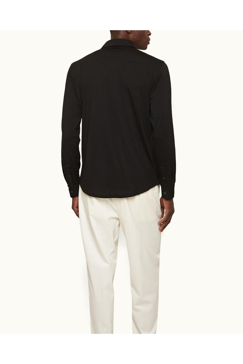 Giles Merino Tailored-Fit Shirt, Alternate, color, Black