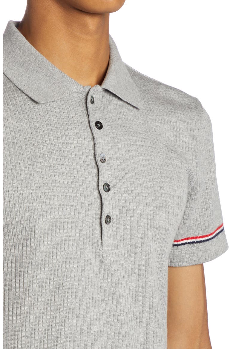 Rib Polo, Alternate, color, LIGHT GREY