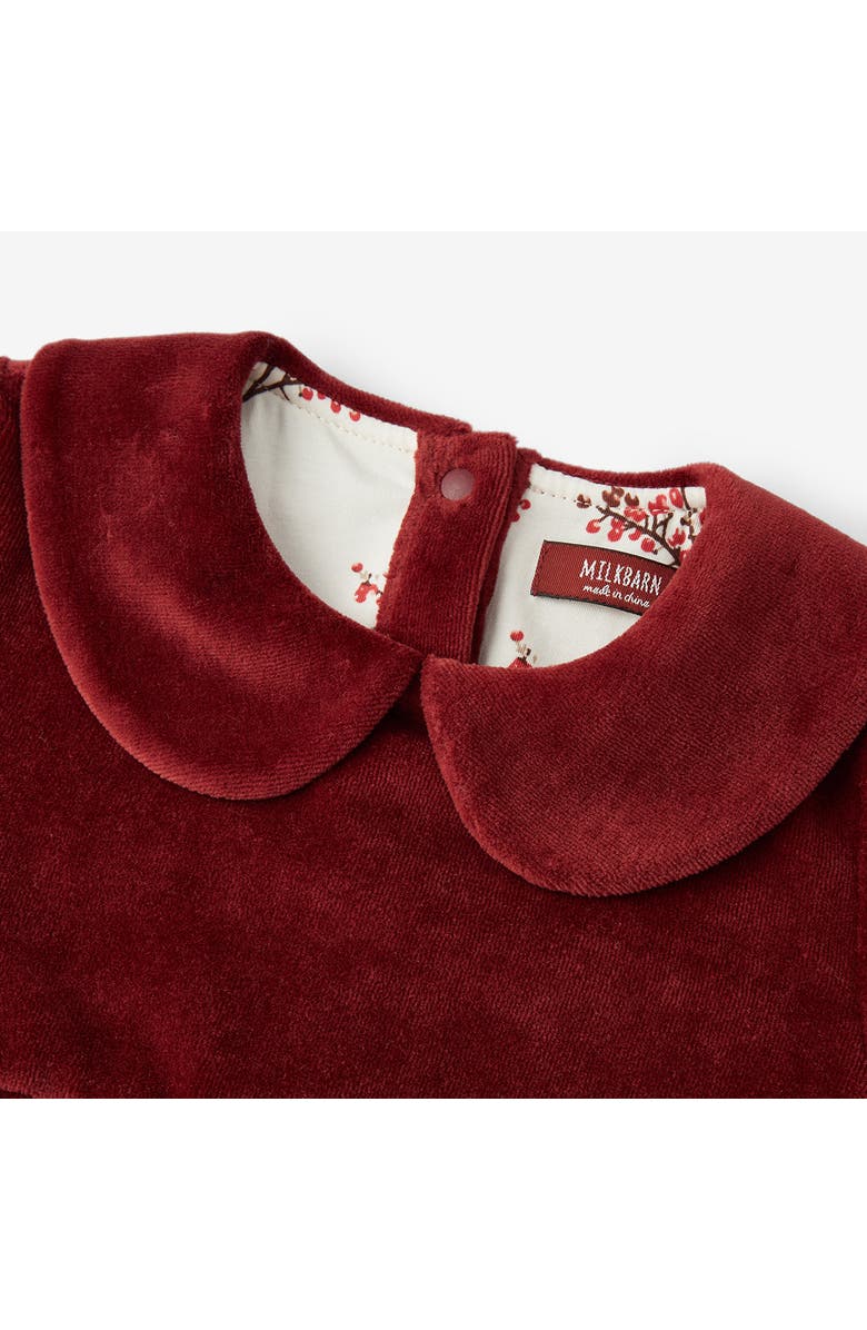 Milkbarn Occasion Long Sleeve One Piece, Alternate, color, Merlot