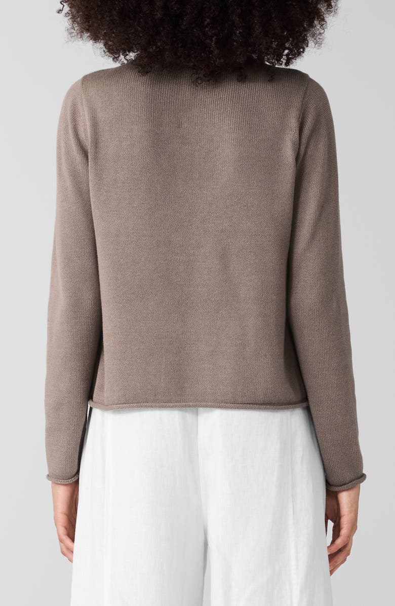 Eileen Fisher Jewel Neck Organic Cotton Blend Sweater, Alternate, color, 