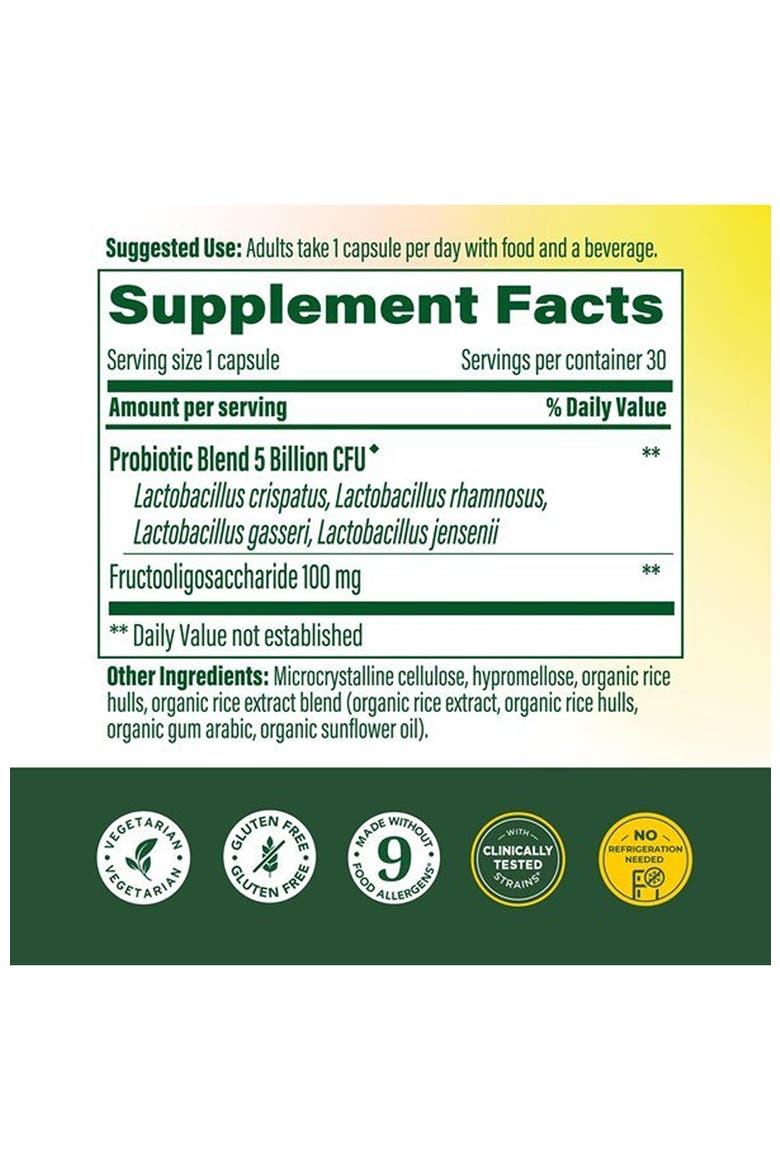 Womens Probiotic + Prebiotic, Digestive Health & Regularity, Vaginal Probiotics for Healthy pH Levels, Vegetarian, 30 Capsules, Alternate, color, None