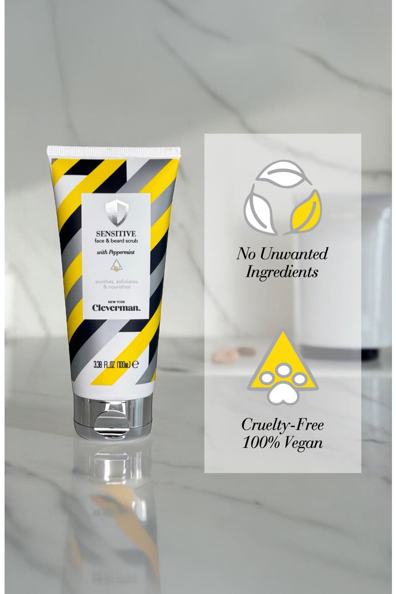 Sensitive Face & Beard Scrub with Peppermint, Alternate, color, n/a