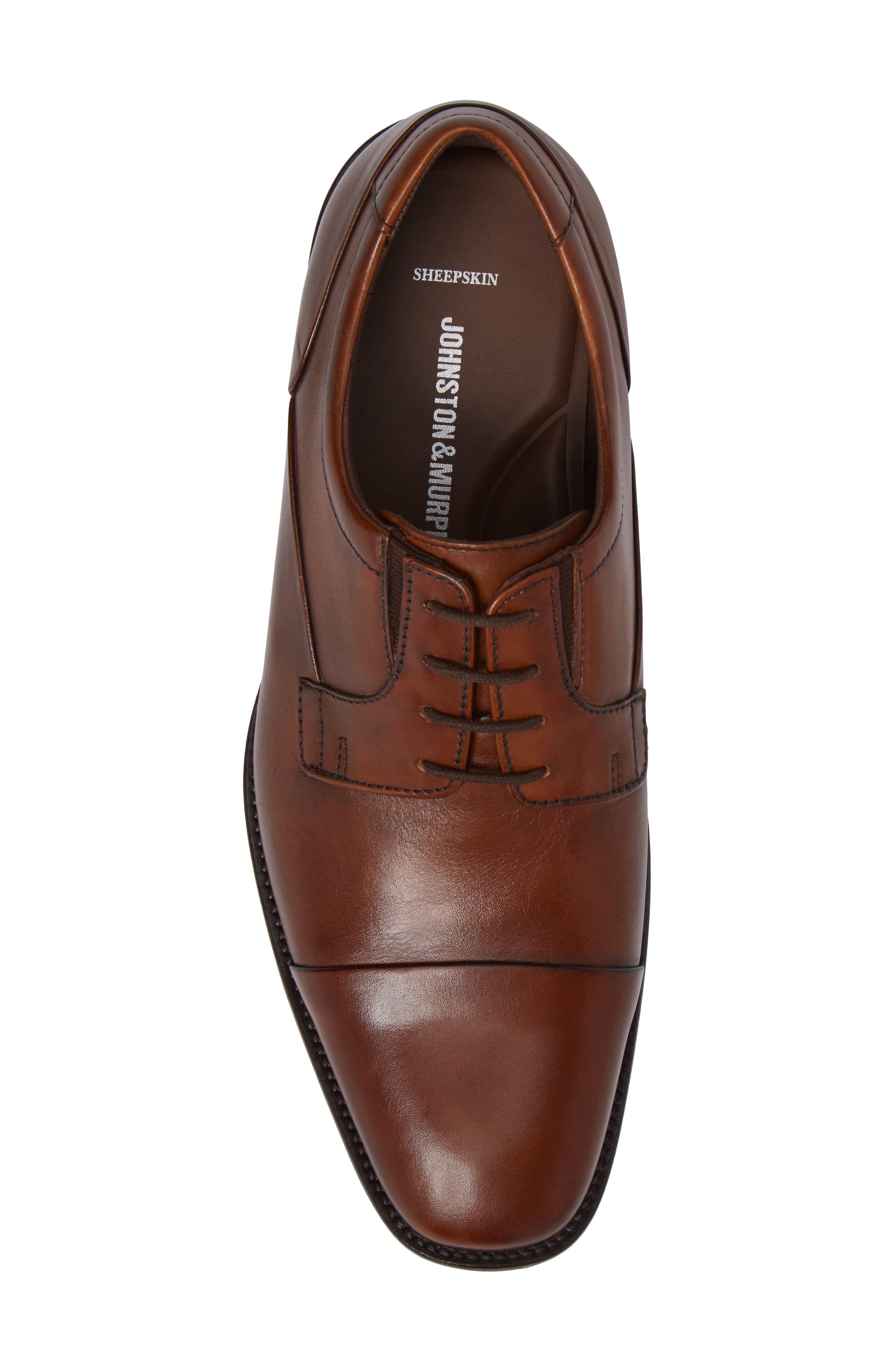 Johnston & Murphy Lancaster Cap Toe Derby, Alternate, color, Tan