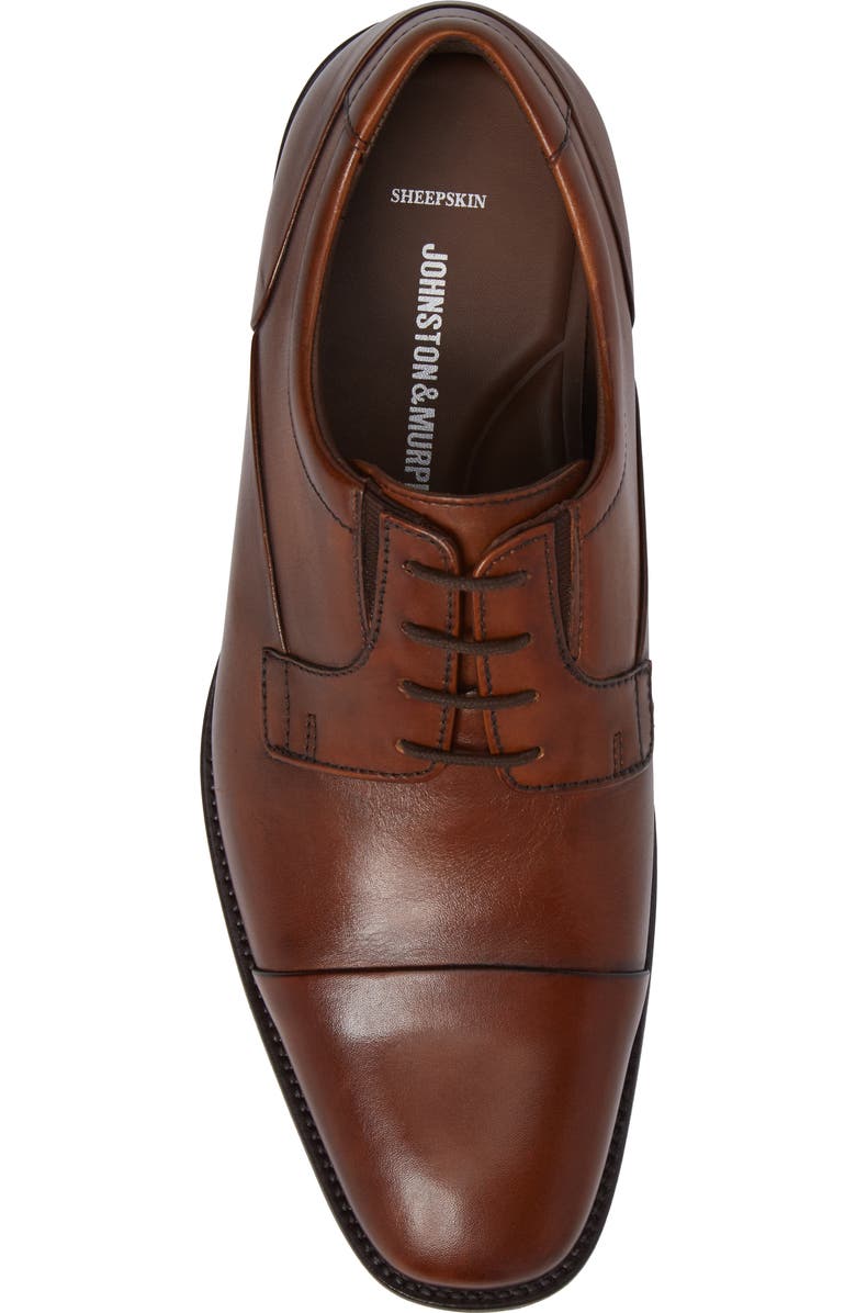 Johnston & Murphy Lancaster Cap Toe Derby, Alternate, color, Tan
