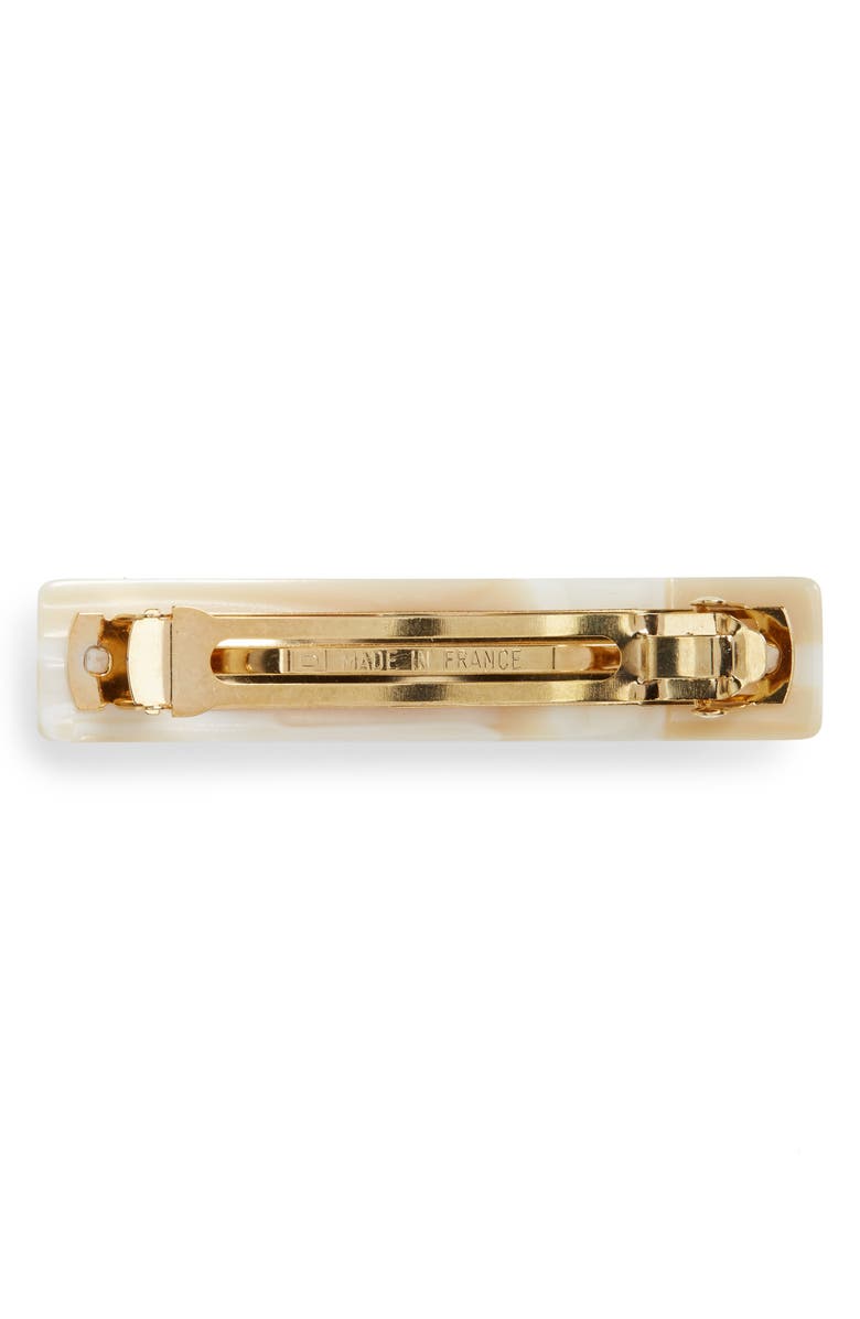 France Luxe Rectangular Barrette, Alternate, color, Alba