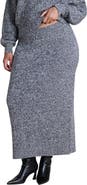 ELOQUII Marled Sweater Midi Skirt (plus)