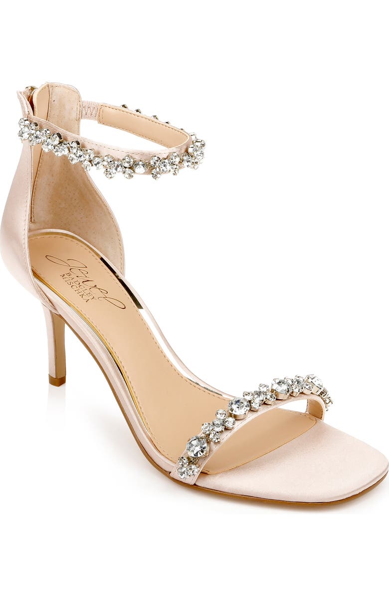Jewel Badgley Mischka Dustyn Metallic Sandal, Main, color, Champagne