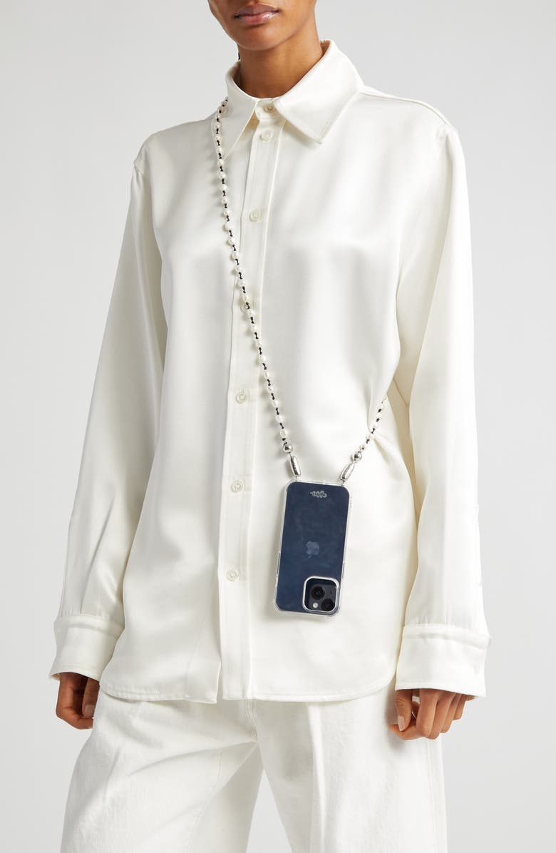 ossa Freshwater Pearl Crossbody Strap, Main, color, 