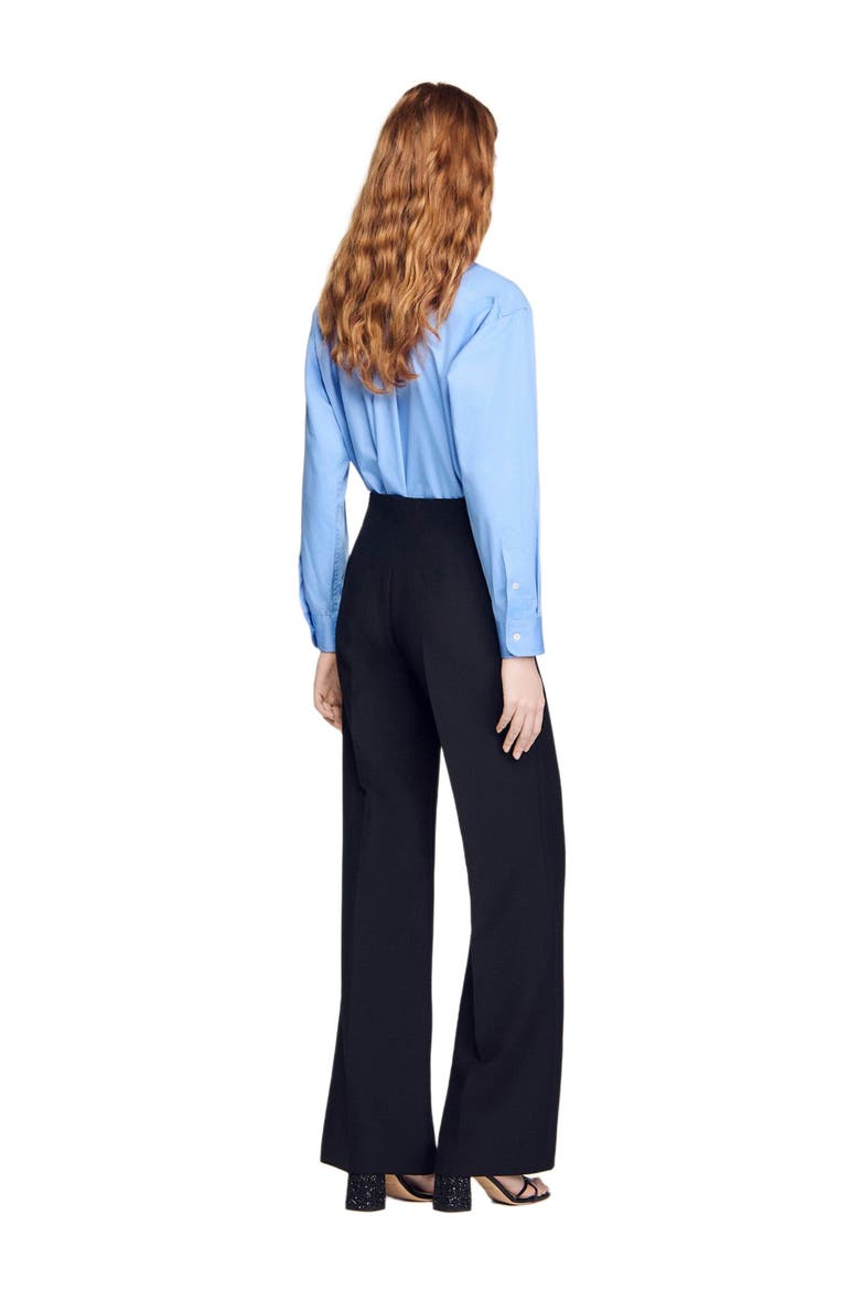 Pocket detail trousers, Alternate, color, Black