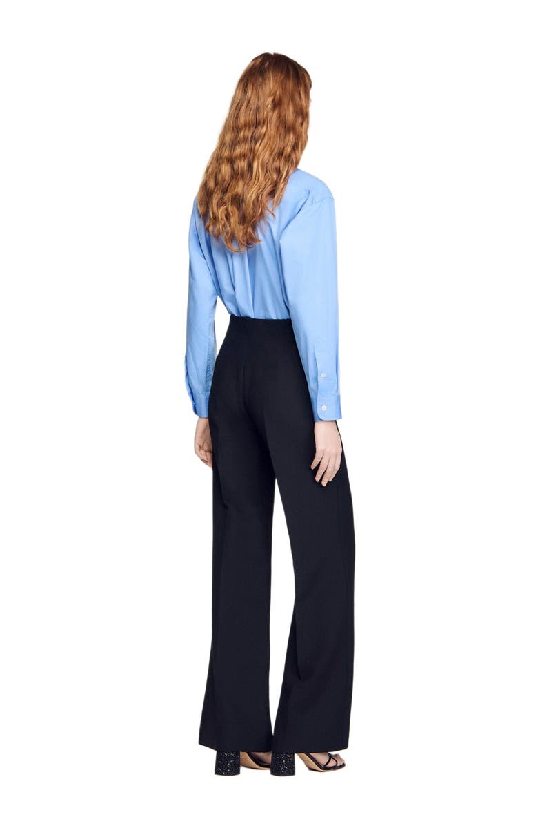 SANDRO Pocket detail trousers, Alternate, color, Black