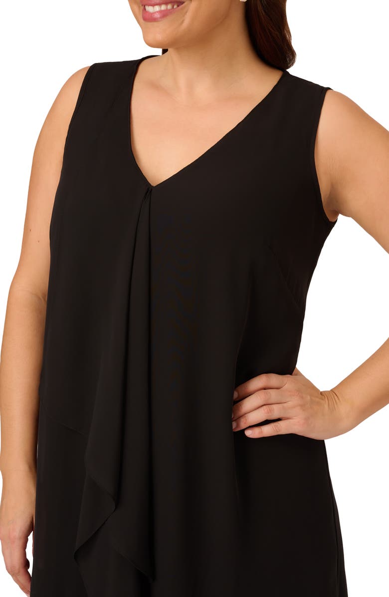 Adrianna Papell Drape Sleeveless Chiffon Dress, Alternate, color,