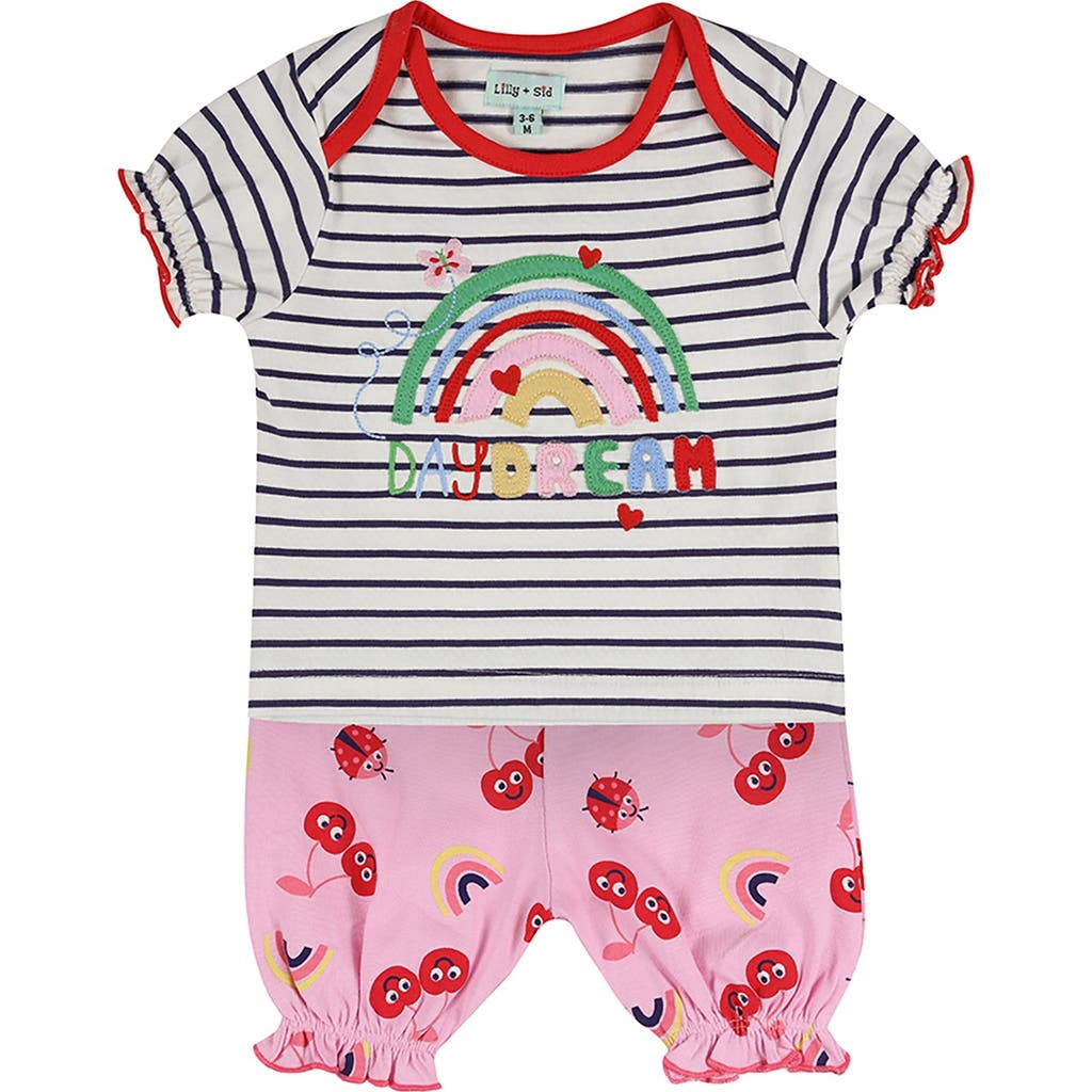 Lilly + Sid Organic Cotton Cherry Print Top And Legging Set in Multi  product