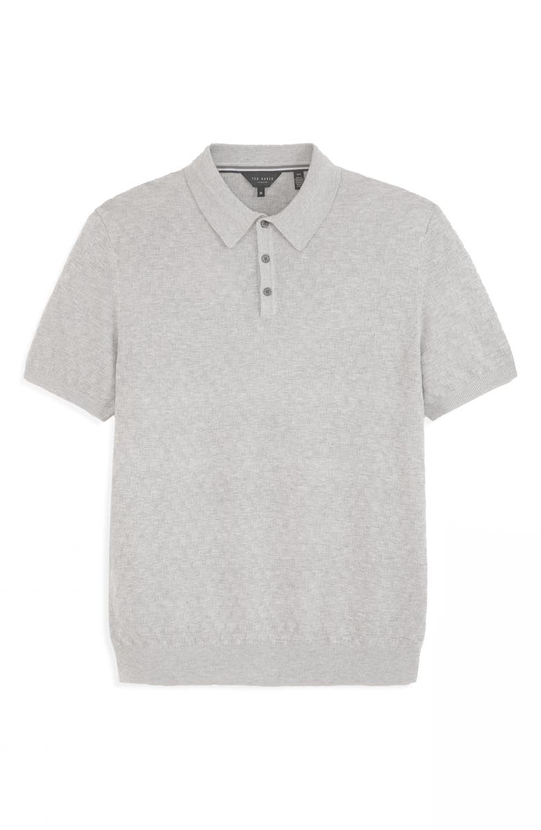 Ted Baker T Stitch Sweater Polo, Alternate, color, Grey Heather