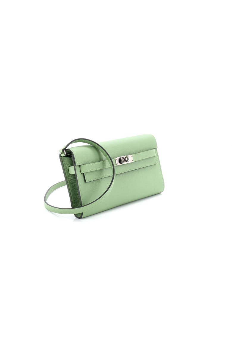 Pre-Owned Hermes Kelly To Go Wallet Evercolor, Alternate, color, Vert Criquet