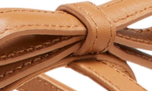 Stuart Weitzman Felicity Leather Bow Espadrille Sandals In Macchiato