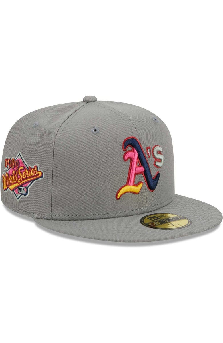 New Era Men's New Era Gray Oakland Athletics Color Pack 59FIFTY Fitted Hat, Main, color, 