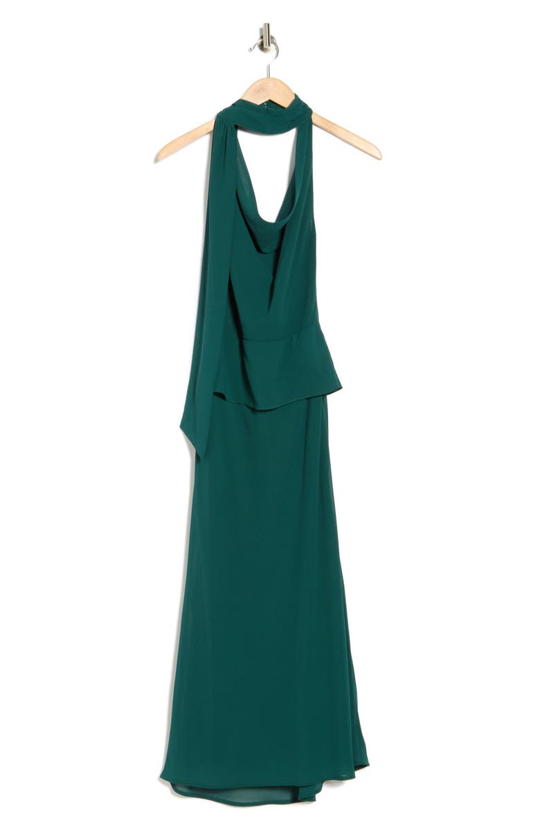 LE LIS Halter Cowl Neck Midi Dress, Alternate, color, Hunter Green