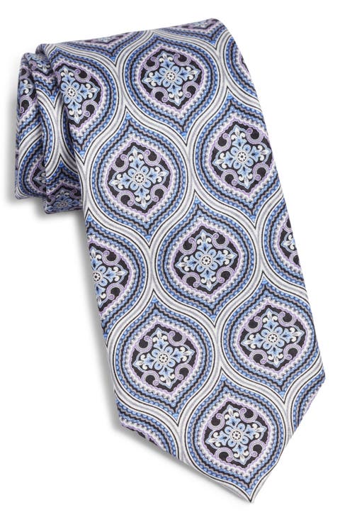 Moroccan Tile Print Silk Tie